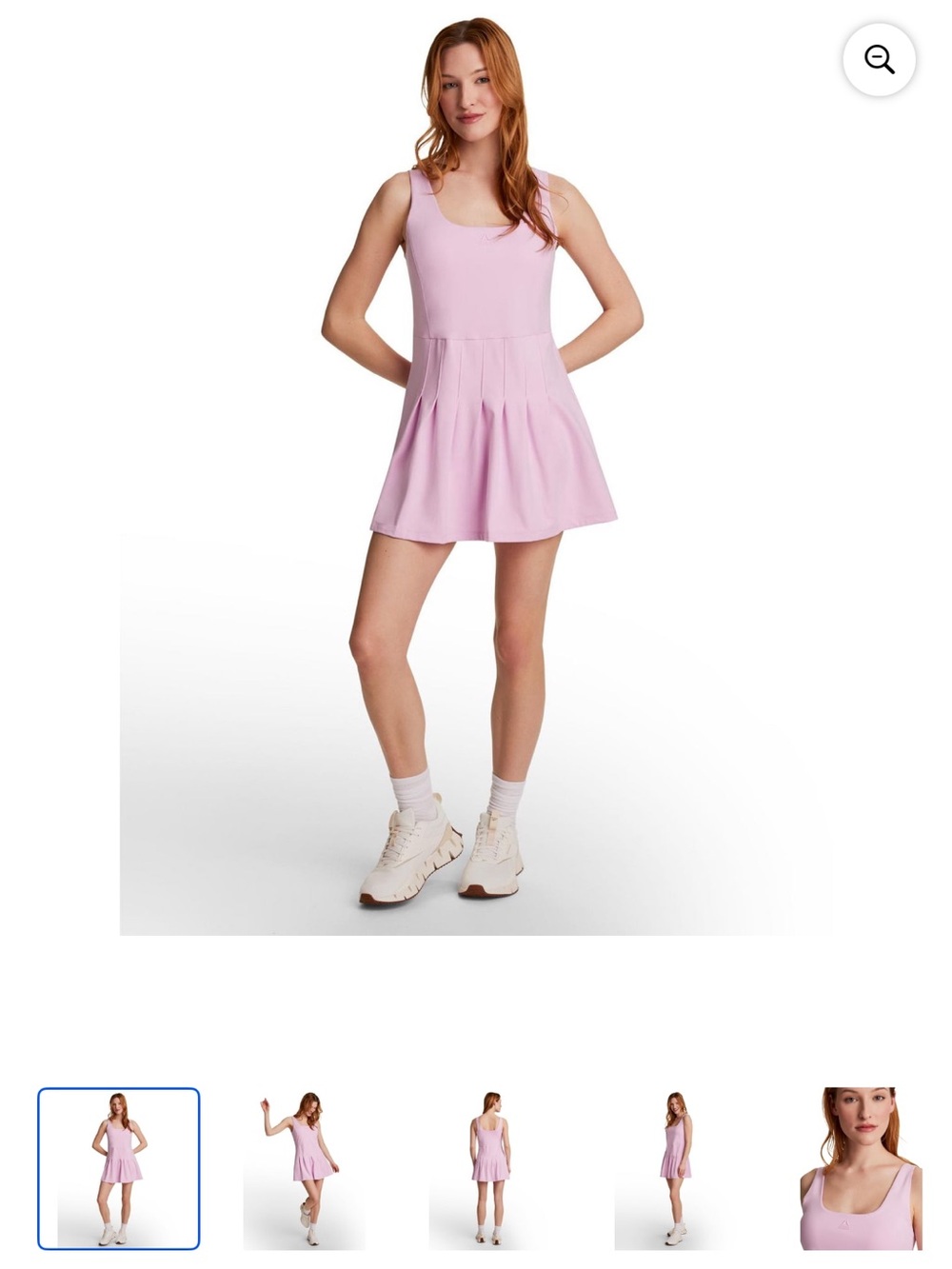 Reebok Women’s Baseline Pleated Tennis Dress Pink NWT Large